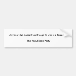 Anti-republikeinse bumpersticker