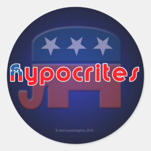 Anti-Republikeinse hypocrieten Stickers