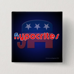 Anti-republikeinse Hypocrites Square Button