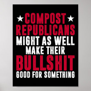 Anti-Republikeinse Stem Democratisch Compost Repub Poster
