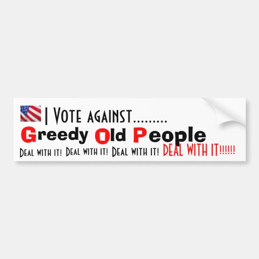 Anti-republikeinsticker Bumpersticker (Voorkant)