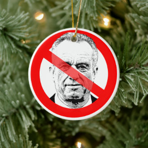 Anti RFK Jr. doorgestreept gezicht Keramisch Ornament