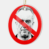 Anti RFK Jr. doorgestreept gezicht Keramisch Ornament (Links)