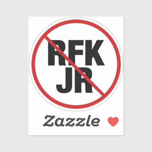 Anti RFK Jr. Robert F. Kennedy Politieke Laptop Sticker (Vel)