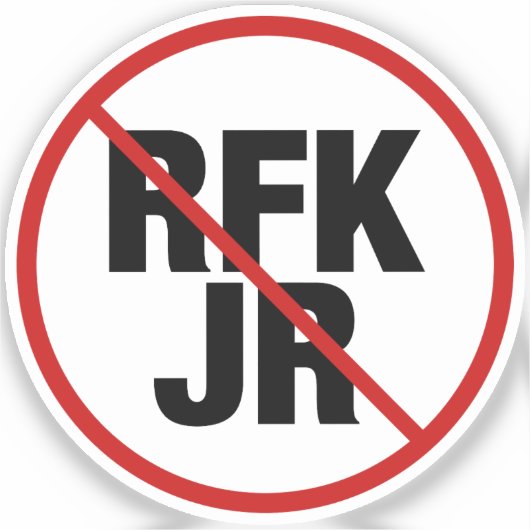 Anti RFK Jr. Robert F. Kennedy Politieke Laptop Sticker (Voorkant)