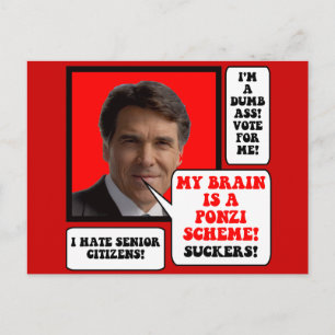 anti Rick Perry Briefkaart