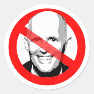 Anti Rick Scott stak zijn gezicht uit Ronde Sticker