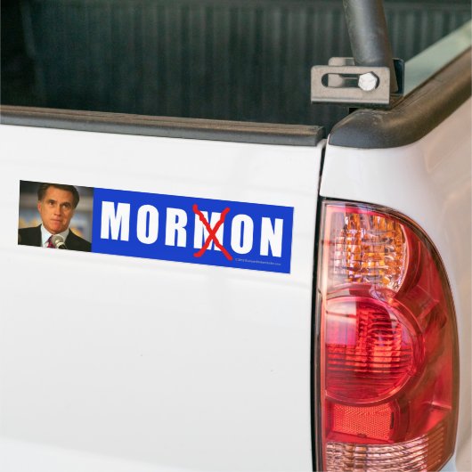 Anti-Romney sticker Moron (Op Truck)