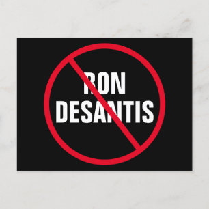 Anti Ron DeSantis Politiek Briefkaart