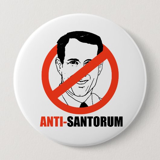 Anti-Santorum- Ronde Button 4,0 Cm (Voorkant)