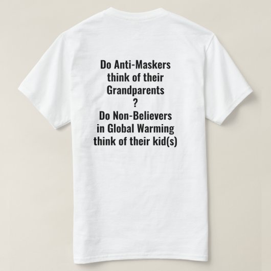 Anti Science T-shirt (Design achterkant)