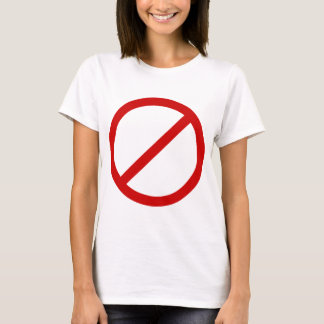 Anti-Sjabloon Cirkel met Slash Sjabloon T-shirt