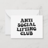 Anti Sociaal Liftclub Funny Gym Fitness Liefhebber