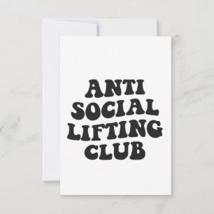 Anti Sociaal Liftclub Funny Gym Fitnessliefhebber Bedankkaart