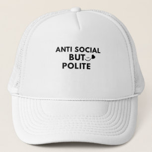 Anti-sociaal maar beleefd Funny Introvert Quote  Trucker Pet