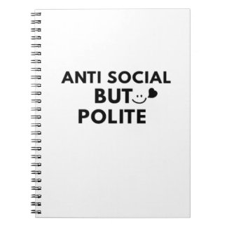 Anti-sociaal maar beleefd grappige introvert citaa notitieboek