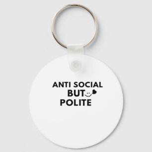 Anti-sociaal maar beleefd grappige introvert citaa sleutelhanger