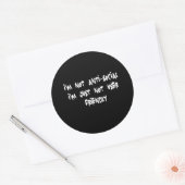 Anti-sociaal Ronde Sticker (Envelop)