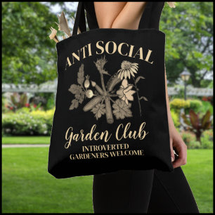 Anti Sociaal Tuinclub Tan Botanische Illustratie Draagtas