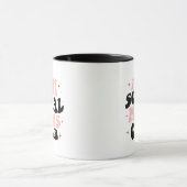 Anti Social Mom's Club Retro Pink Typography Mug (Centre)