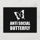 Anti-sociale Butterfly Funny Introvert Briefkaart (Voorkant)