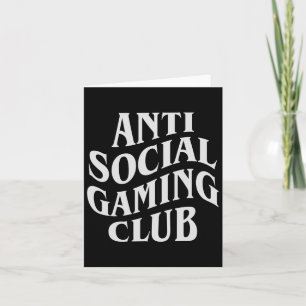 Anti Sociale Gaming Club Grappige Videospel Speler Kaart