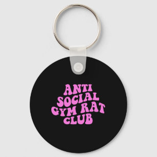 Anti Sociale Gym Rat Club Grappige Gym Fitness Bod Sleutelhanger