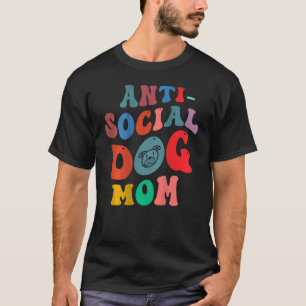 Anti-sociale hond mam achteraan t-shirt