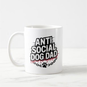 Anti sociale hond vader - grappige hondenliefhebbe koffiemok