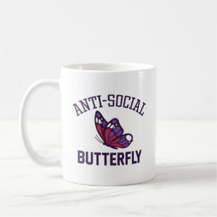 Anti-sociale vlinder koffiemok