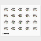 Anti sociale vlinder ronde sticker (Vel)