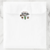 Anti sociale vlinder ronde sticker (Tas)