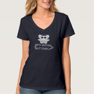 Anti-sociale vlinder Schattigee afbeelding T-shirt