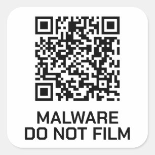 Anti-surveillance pantser - Malware Waarschuwing Vierkante Sticker