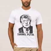 Anti T-shirts drôle de Donald Trump, MERCI, (Devant)