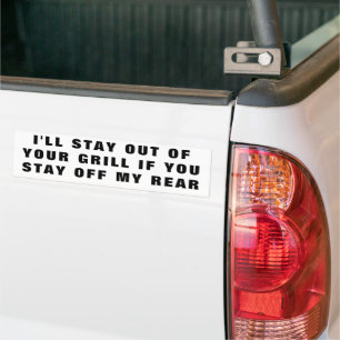 Anti-tailgating Bumpersticker