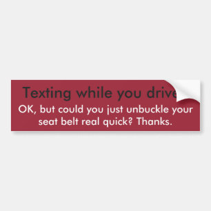 Anti-tekst en stuur een grappige bumpersticker. bumpersticker