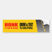 ANTI-TEXTING - HONK ALS U VAN JESUS HOUDT BUMPERSTICKER (Voorkant)