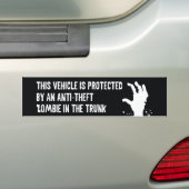 Anti-Theft Zombie Bumpersticker (Op auto)