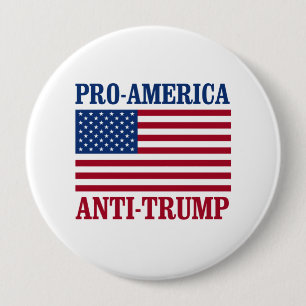 Anti-Troef pro-Amerika - anti-Troef - Ronde Button 4,0 Cm