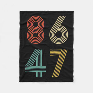 Anti Trump 8647 86 47 Impeach 47 Retro Fleece Deken