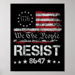 Anti Trump 8647 verzet zich tegen impeach Trump im Poster