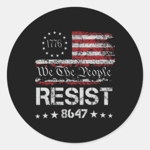 Anti Trump 8647 verzet zich tegen impeach Trump im Ronde Sticker