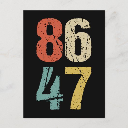 Anti-Trump - 86 47 I Briefkaart (Voorkant)