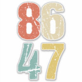 Anti-Trump - 86 47 I Sticker (Voorkant)