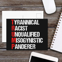 Anti-Trump acroniem Politieke Humor