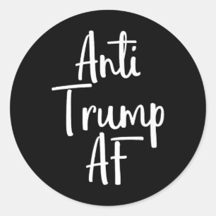 Anti-Trump AF-Shirt verzet zich tegen 45 impeachpr Ronde Sticker