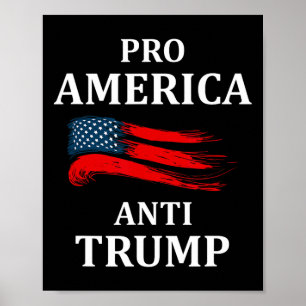 Anti-Trump Anti Trump 2024 Amerikaanse vlag Poster