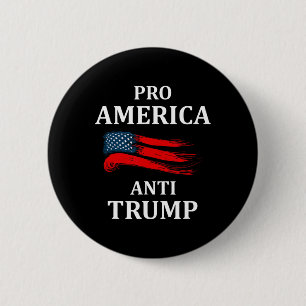 Anti-Trump Anti Trump 2024 Amerikaanse vlag Ronde Button 5,7 Cm