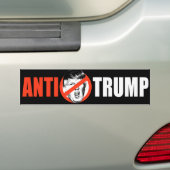 ANTI-TRUMP BANNER - wit - Bumpersticker (Op auto)